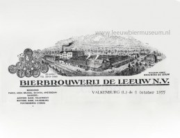 briefhoofd leeuw bier 1955